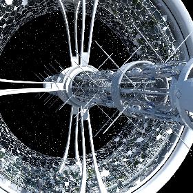 3D Futuristic Space Colony B model